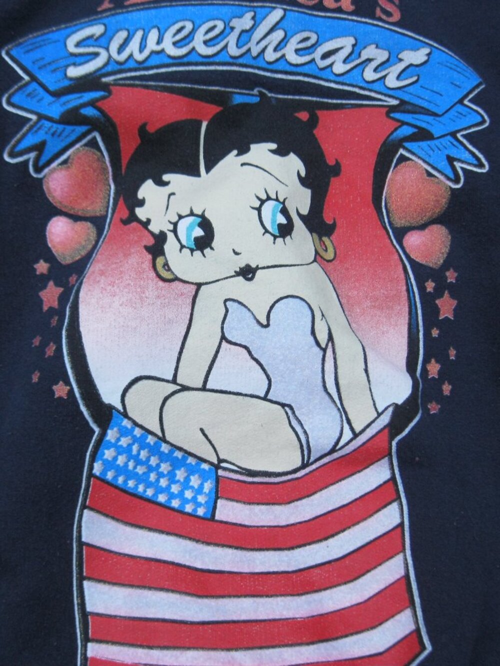 Betty Boop America's Sweetheart Sweatshirt Size XL